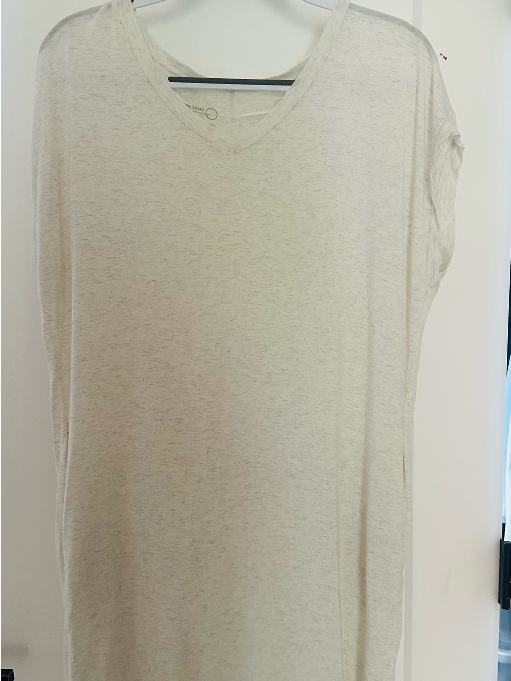 Canadian Brand Paper Label Tunic Dress, heathered Oatmeal, Small